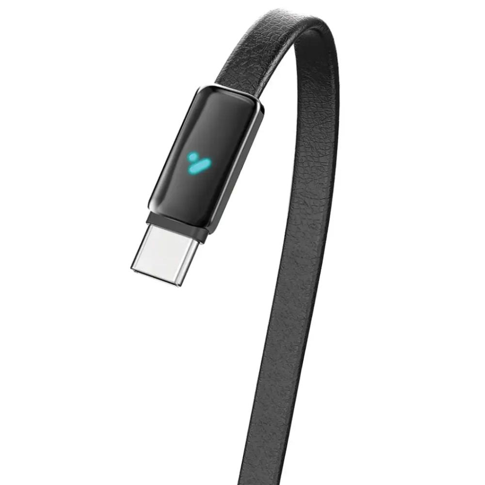 Porodo 100W Led Usb-C To Usb-C Leather Charging & Data Transfer Cable