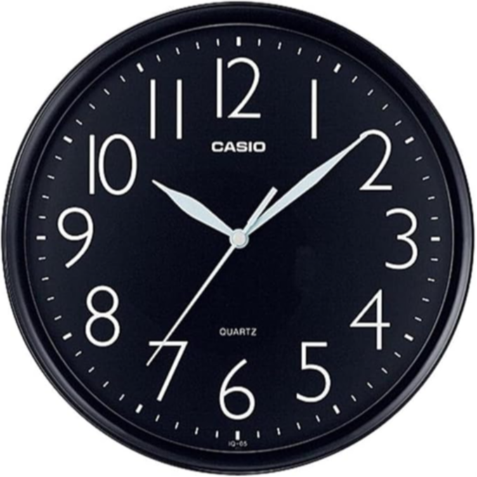 Casio Wall Clock Analog Iq-05-1Df- Black