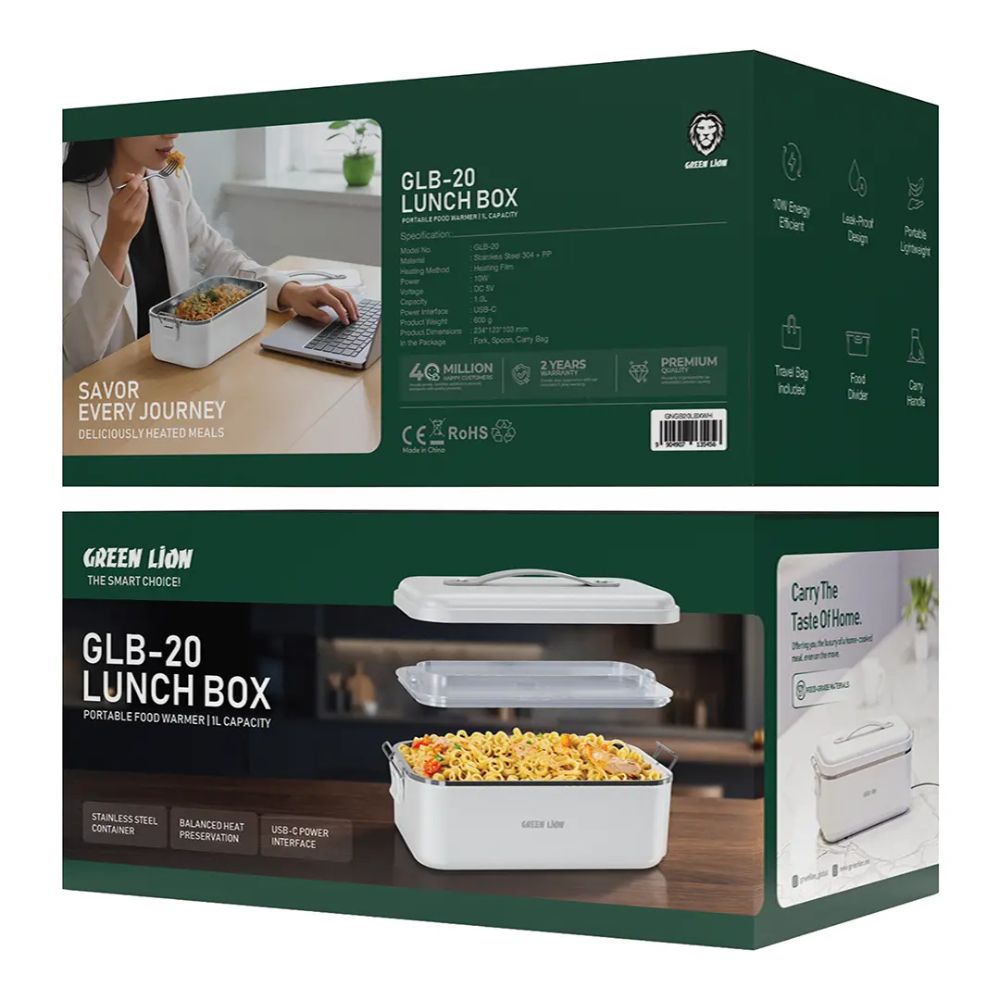 Green Lion Glb-20 Lunch Box Portable Food Warmer