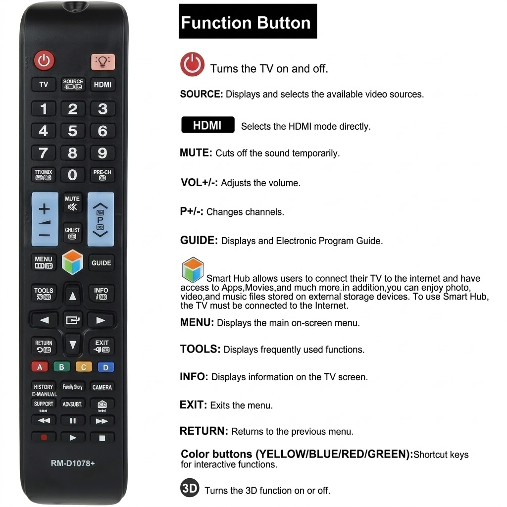 Samsung Universal Smart Tv Remote Rm-N1078+