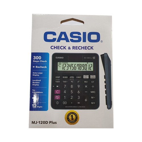 Casio Desktop Calculator Mj-120D Plus-Bk
