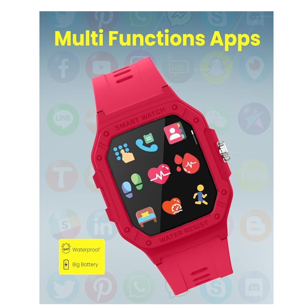 Moxedo Junior Smart Watch For Kids- Red