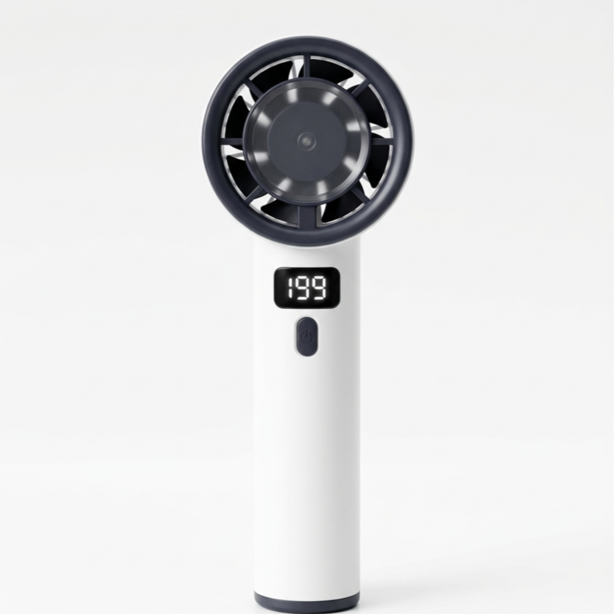 Handheld Digital Display Charging Fan