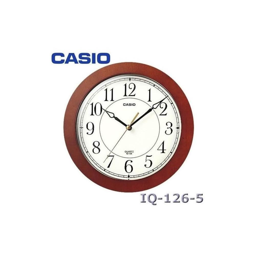 Casio Wall Analog Clock Iq126-5Df-Brown - Brown