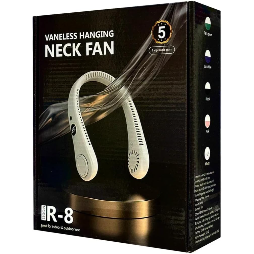 Vaneless Hanging Neck Fan - White