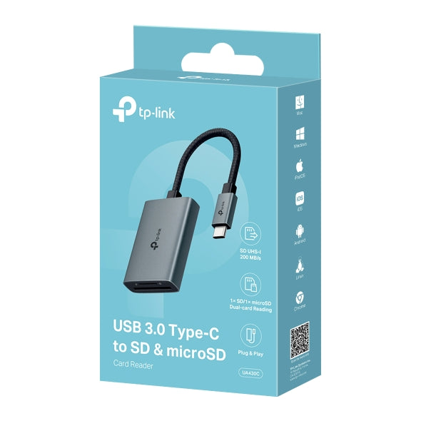Tp-Link Usb Type-C To Sd & Microsd 3.0 Card Reader Ua430C