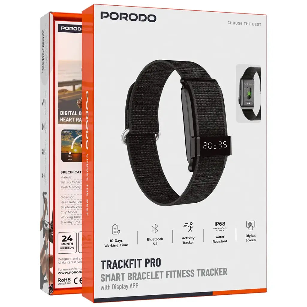 Porodo Trackfit Pro Smart Bracelet Fitness Tracker