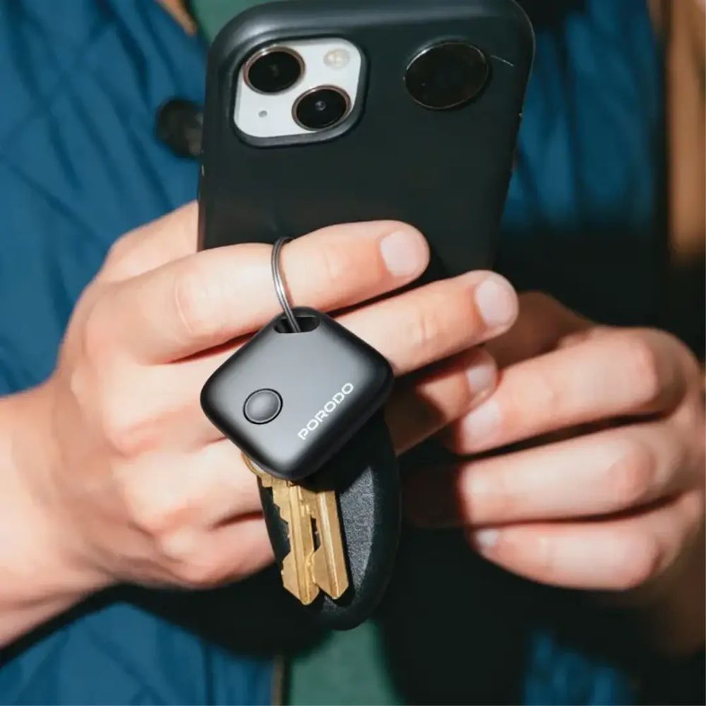 Porodo Findora Rechargeable Smart Tag With Real-Time Tracking & Alert System