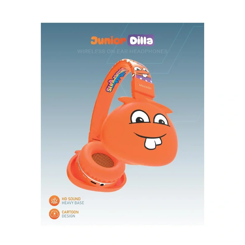 Moxedo Junior Dilla Wireless On-Ear Headphones For Kids - Orange