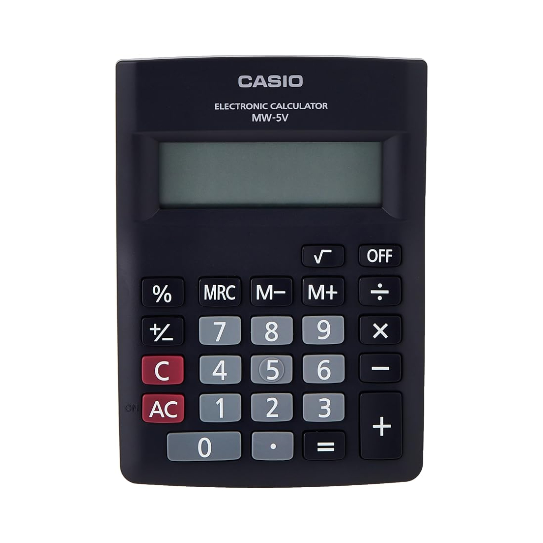 Casio Pocket Calculator Mw-5V-Bk