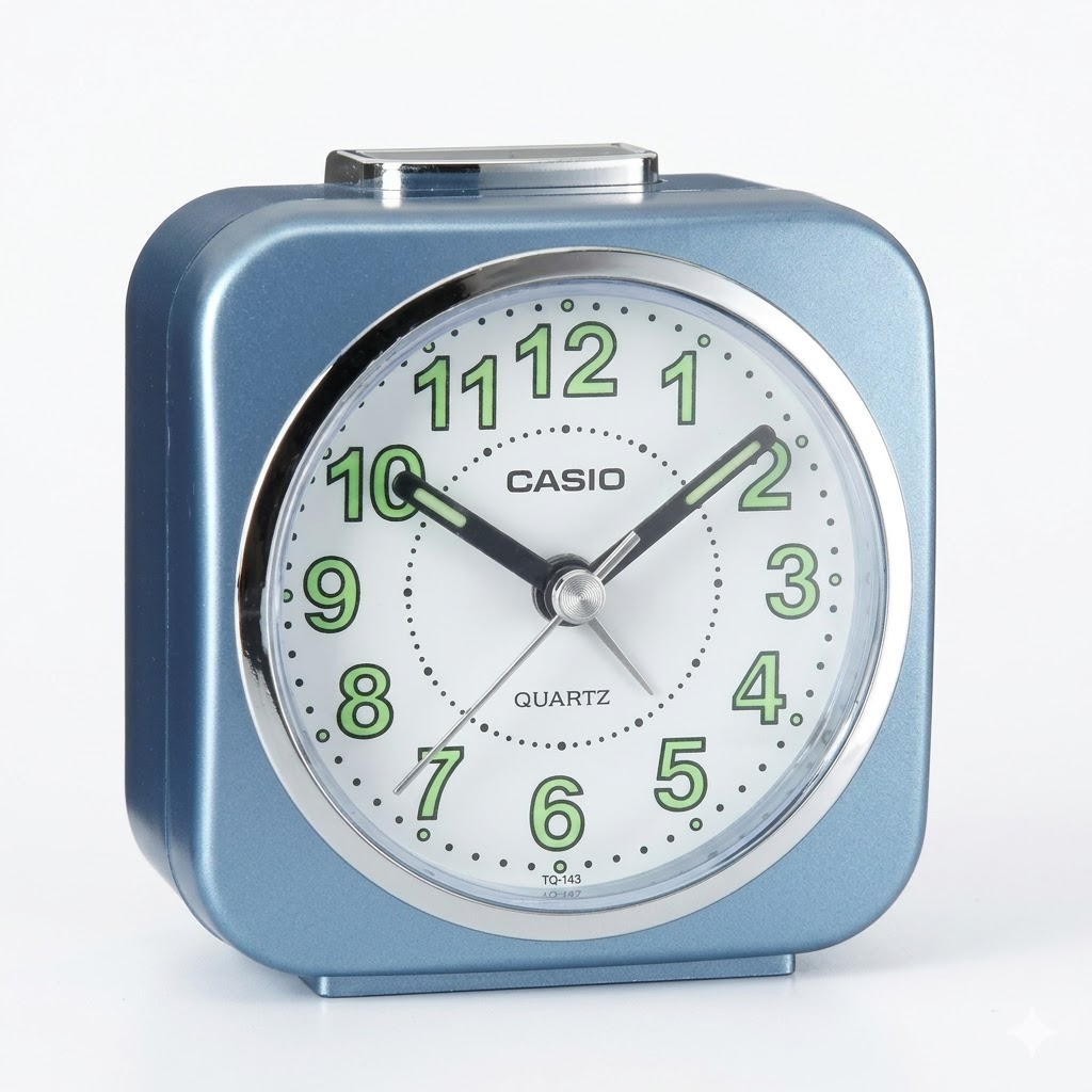 Casio Analog Table Alarm Clock Tq-143S-2Df-Blue