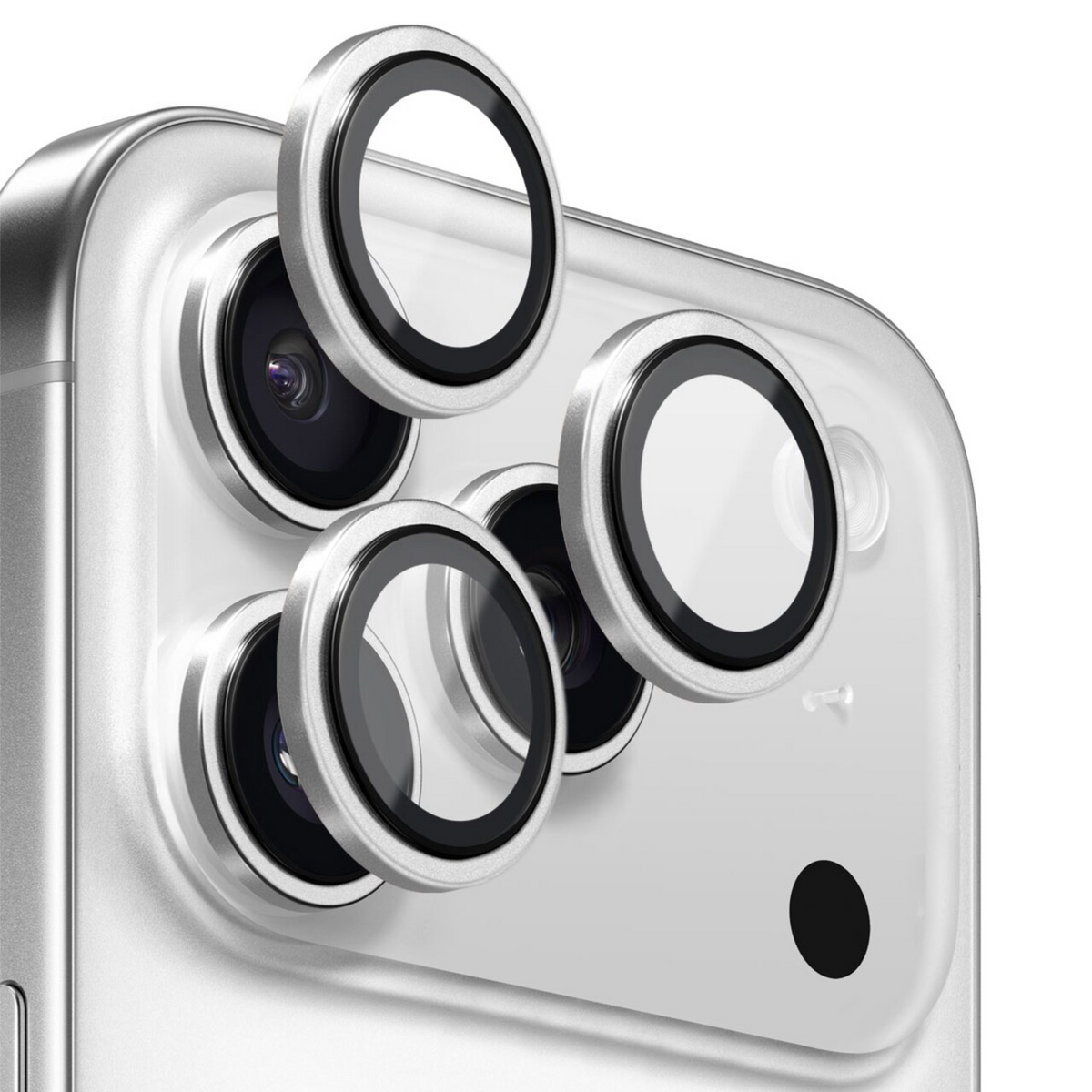 Camera Lens Protector Silver Titanium 17 Pro / 17Pro Max