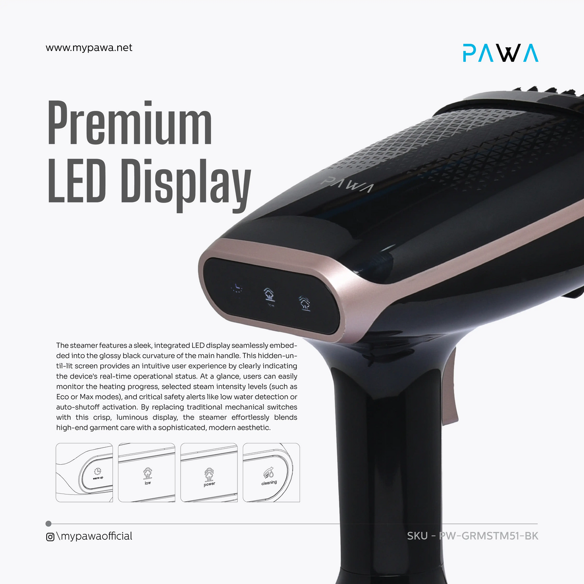 Pawa Optisteam Handheld Steamer 1800W