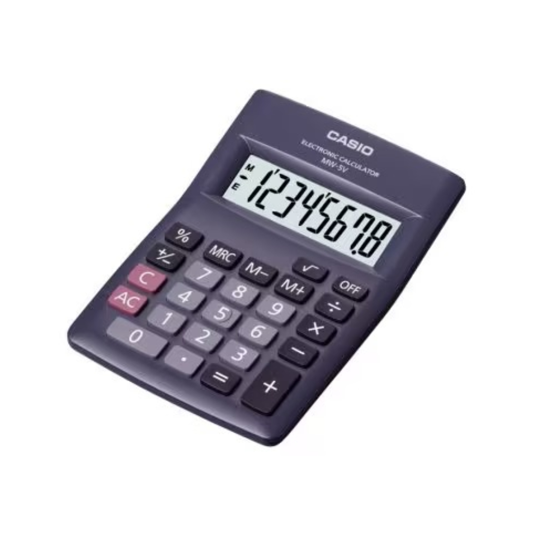 Casio Pocket Calculator Mw-5V-Bk