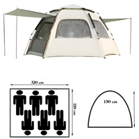 Hexagonal Camping Tent 3.2*3.2*