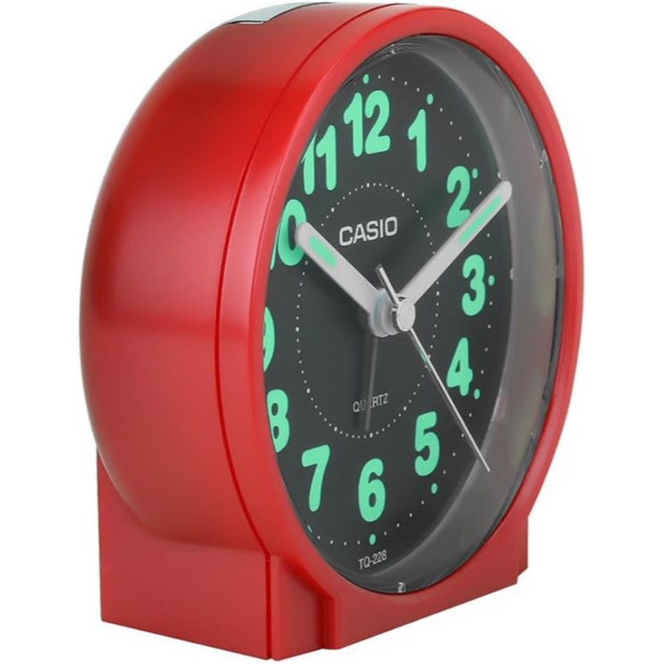 Casio Analog Beep Alarm Table Clock Tq-228-4Df-Red
