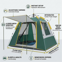 Portable Automatic Outdoor Camping Tent 222X222X150Cm