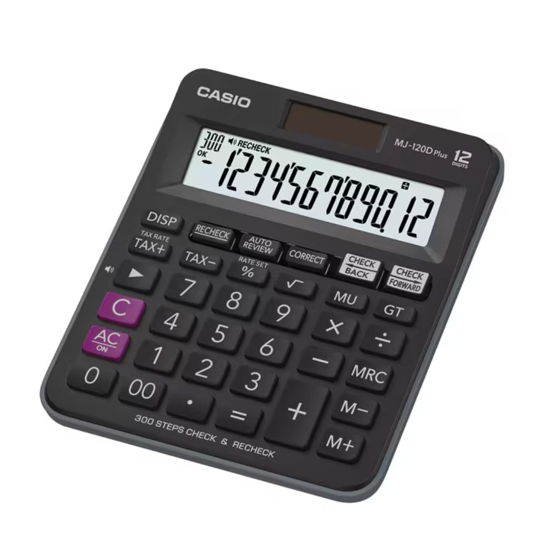 Casio Desktop Calculator Mj-120D Plus-Bk