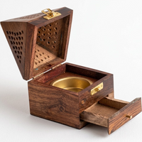 Bakhoor Burner Wooden Medium 7128