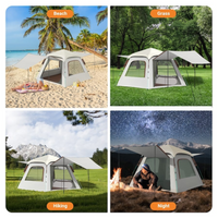 2 In 1 Sunroof Automatic Camping Tent 210x260x160Cm