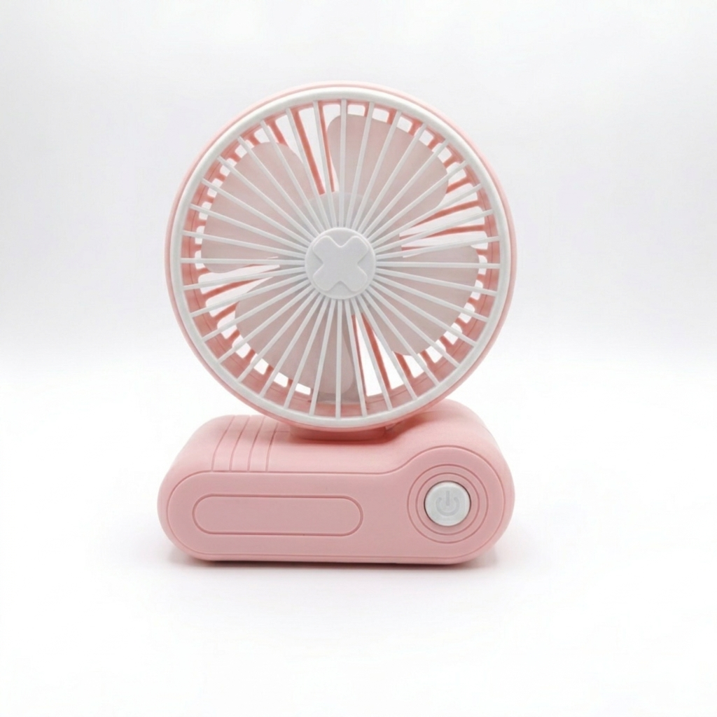 Portable Desk Mini Fan Rechargeable - Pink