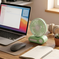 Portable Desk Mini Fan Rechargeable - Green