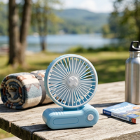 Portable Desk Mini Fan Rechargeable - Blue
