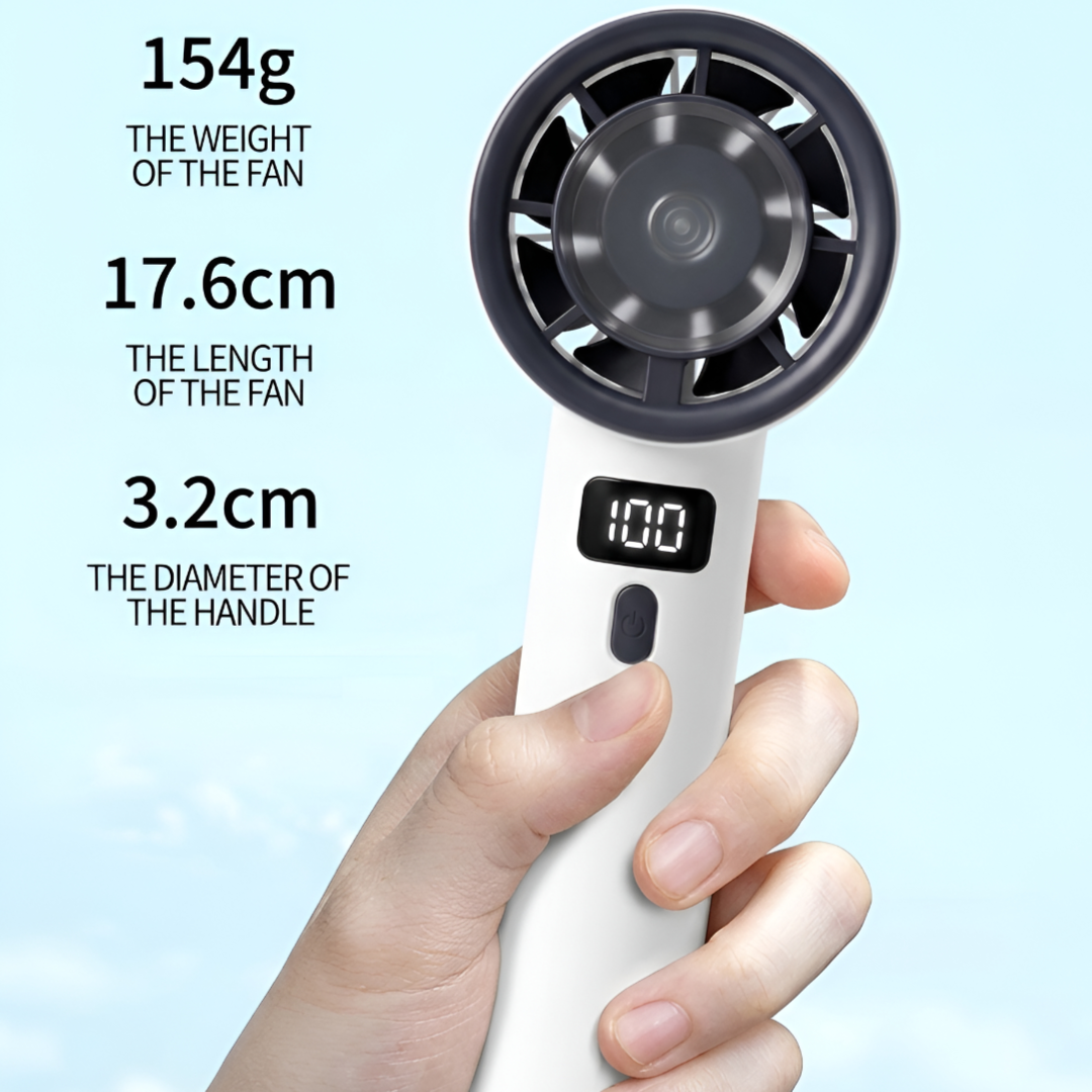 Handheld Digital Display Charging Fan