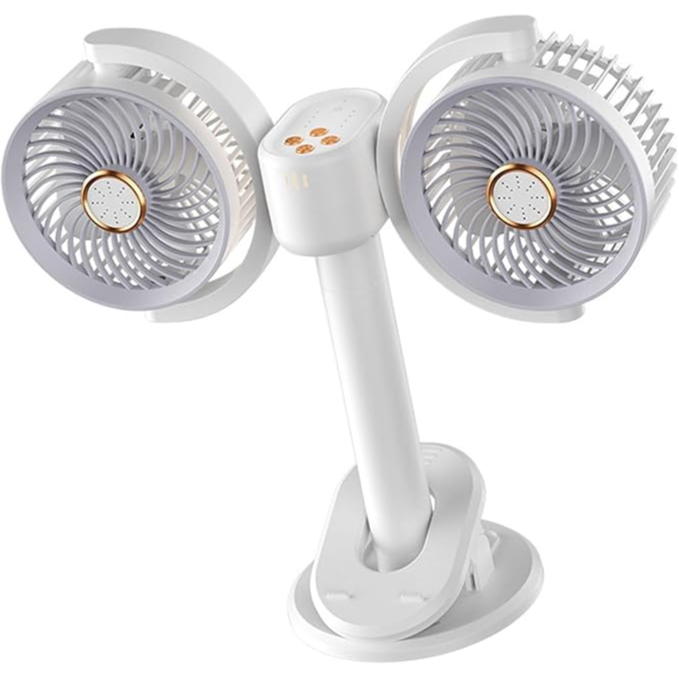 Double Head Clip On Circulation Fan