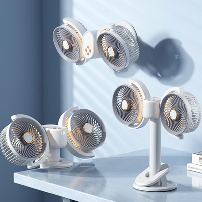 Double Head Clip On Circulation Fan