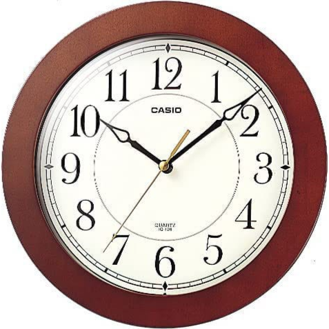 Casio Wall Analog Clock Iq126-5Df-Brown - Brown