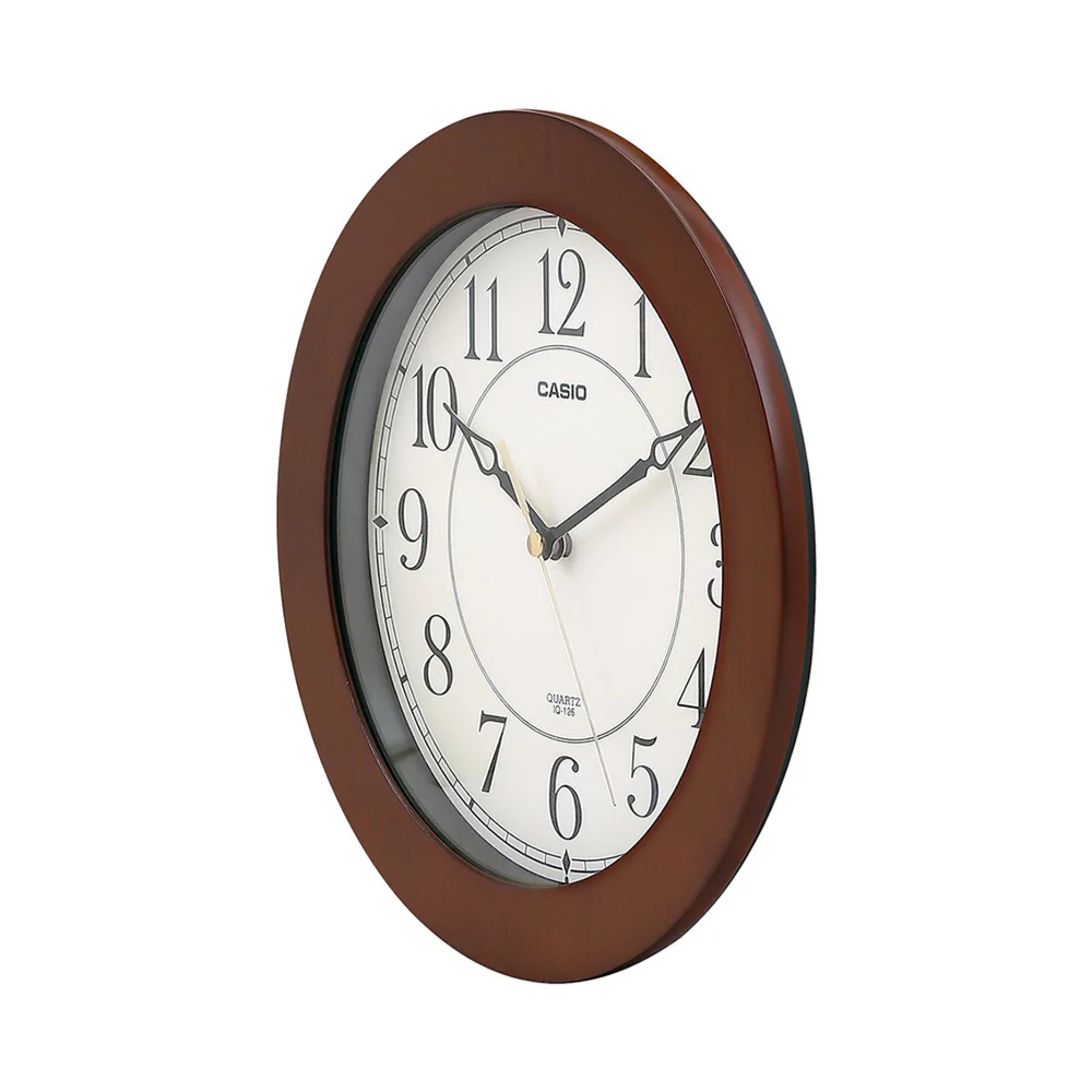 Casio Wall Analog Clock Iq126-5Df-Brown - Brown