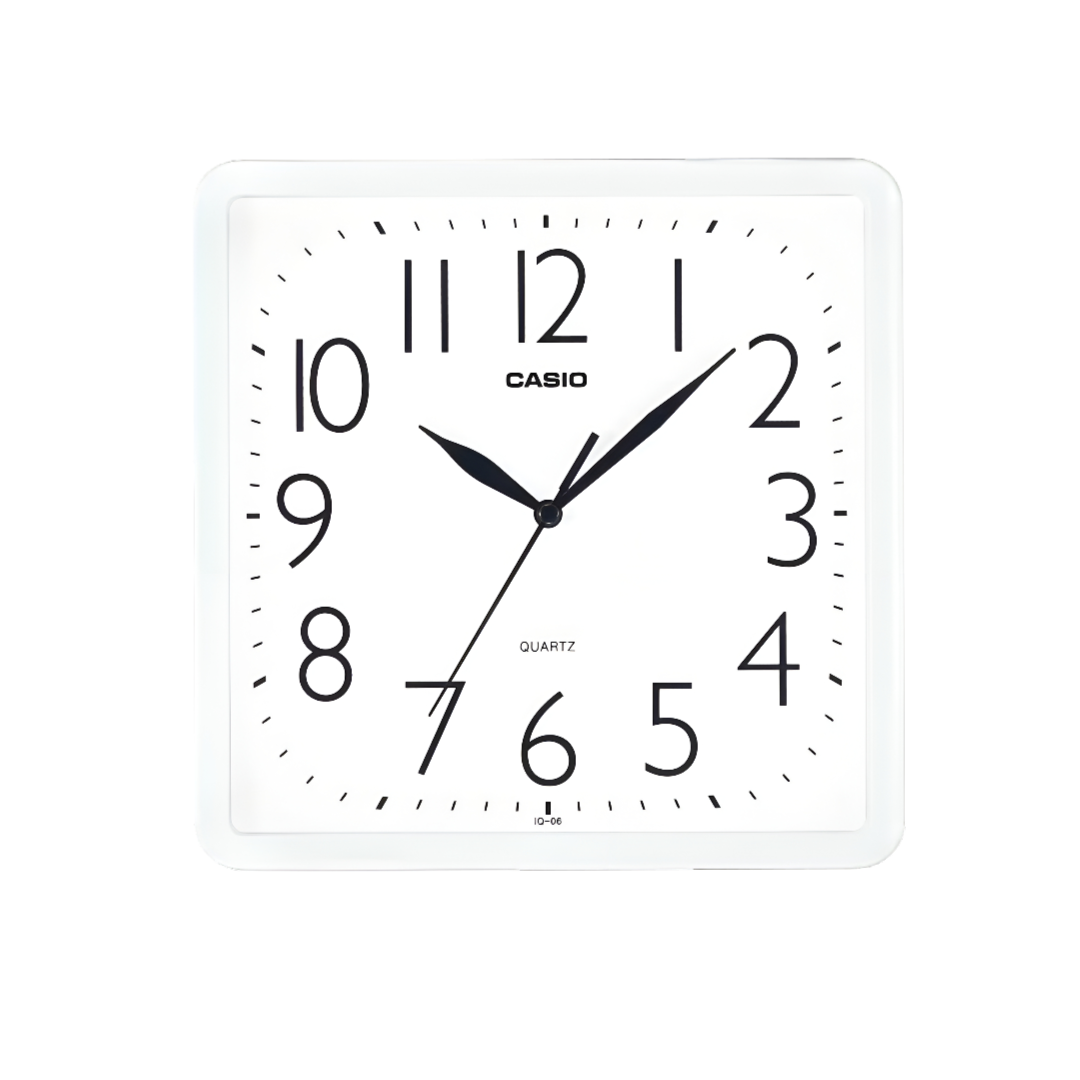 Casio Wall Analog Clock Square Iq06-1Df - White