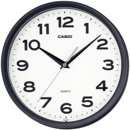 Casio Wall Analog Clock Round Iq151-5Df - Black