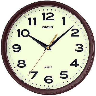 Casio Wall Analog Clock Round Iq151-5Df - Brown
