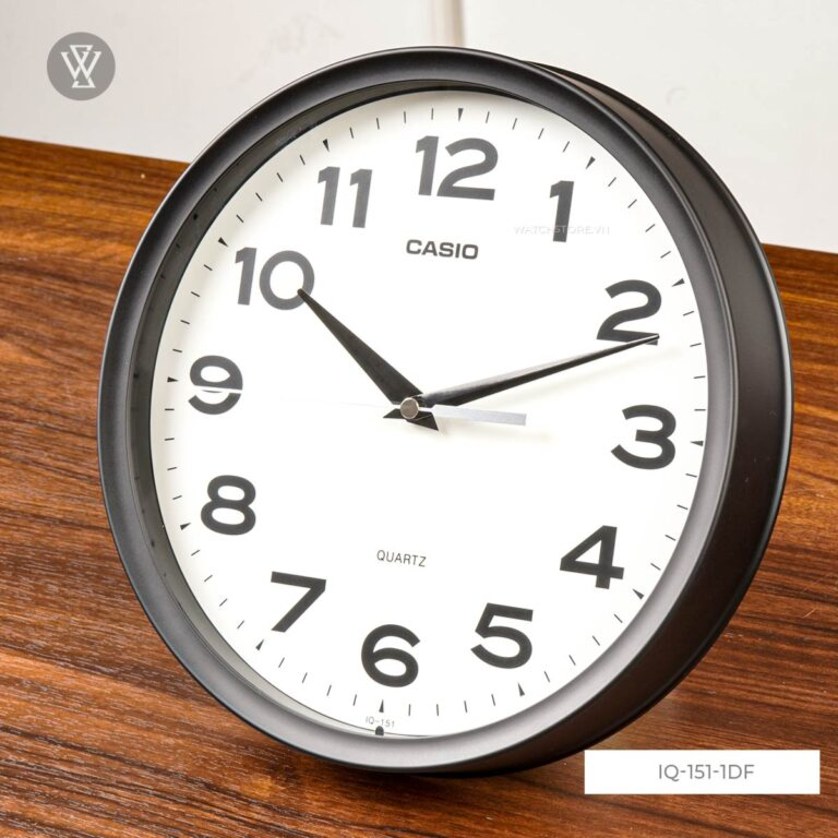 Casio Wall Analog Clock Round Iq151-5Df - Black