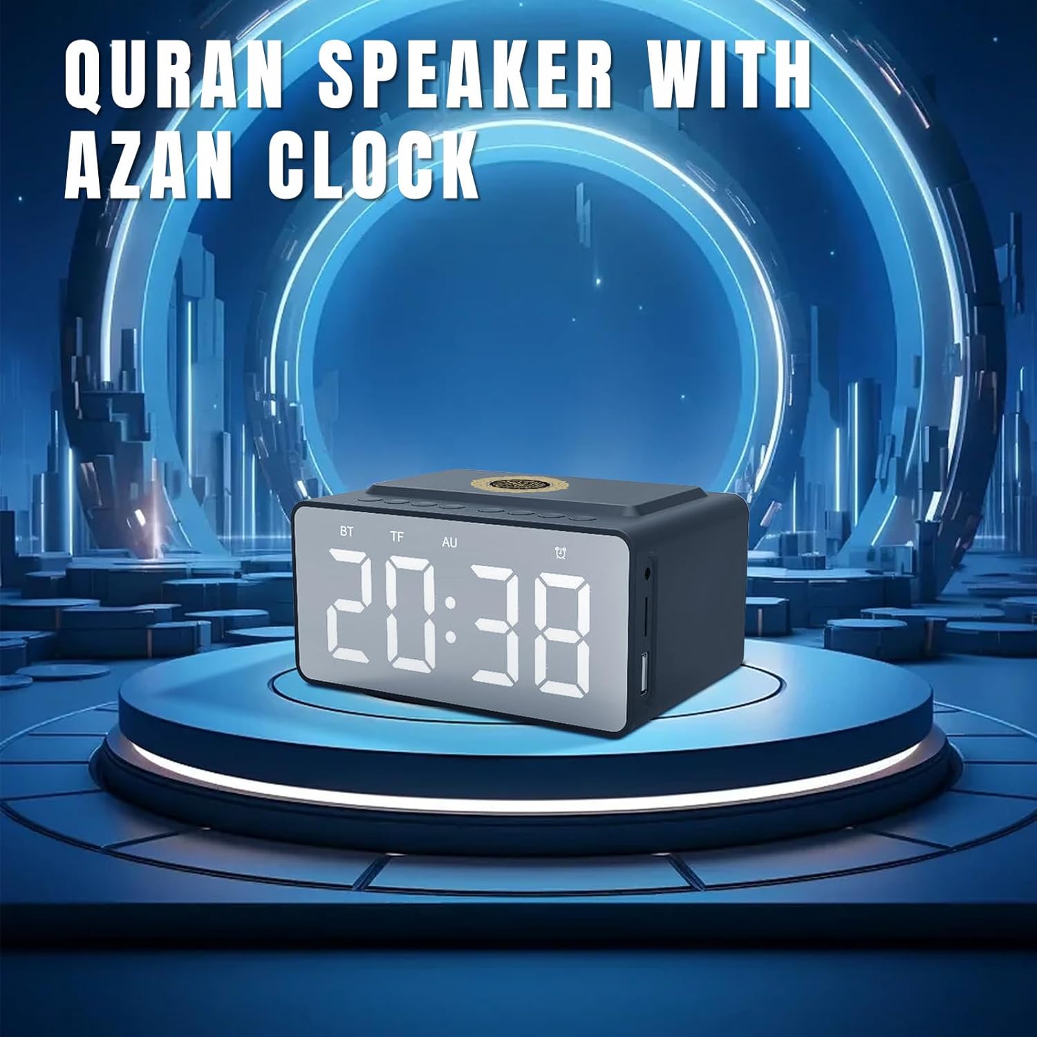 Quran Speaker With Azan Clock Sq-808