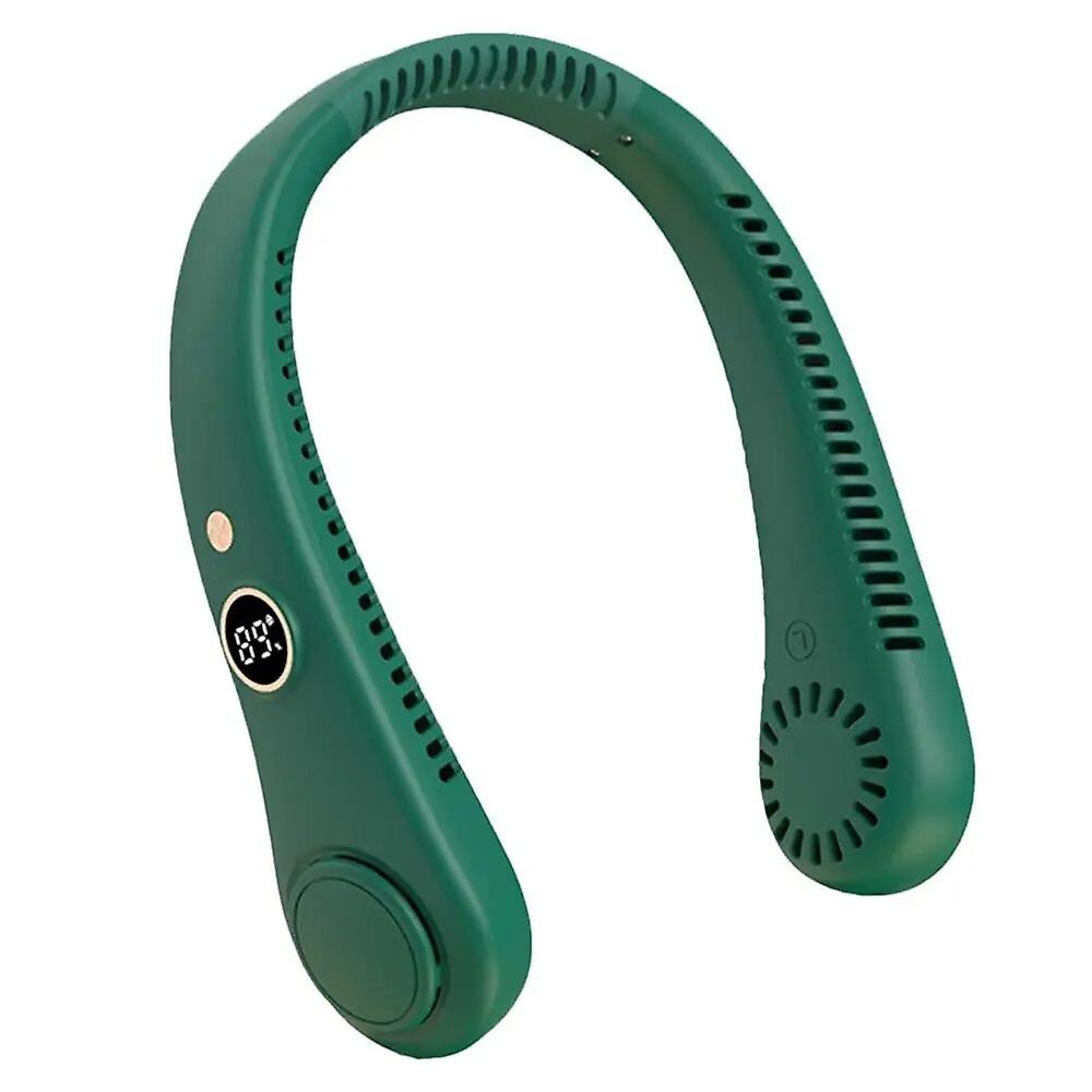 Vaneless Hanging Neck Fan - Green