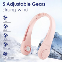 Vaneless Hanging Neck Fan - Pink