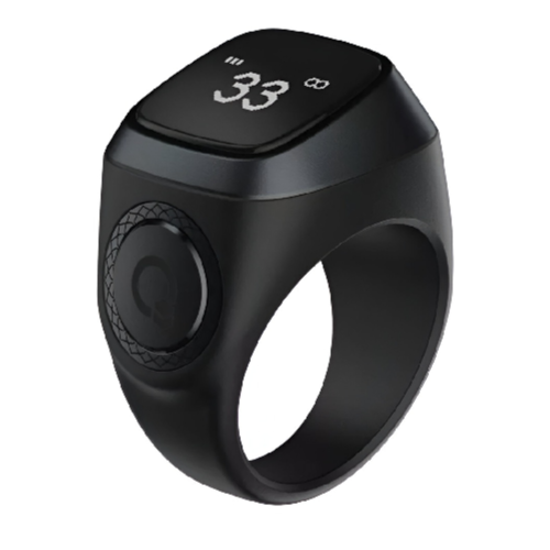Smart Tasbih Zikr Ring - Black
