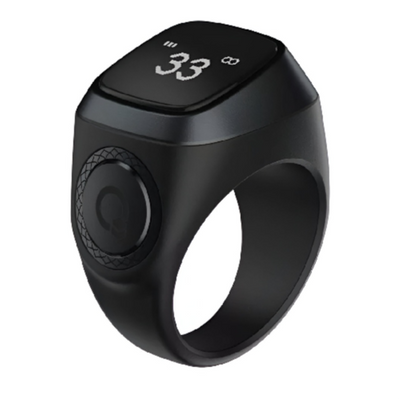 Smart Tasbih Zikr Ring - Black