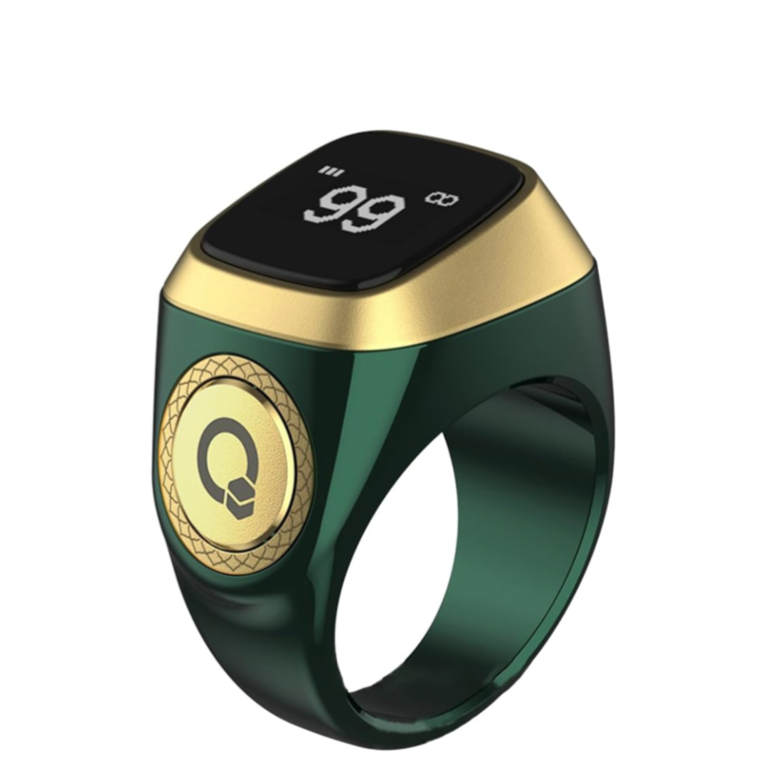 Smart Tasbih Zikr Ring - Green