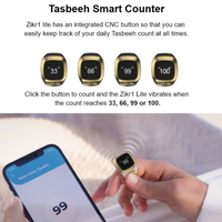 Smart Tasbih Zikr Ring - Maroon
