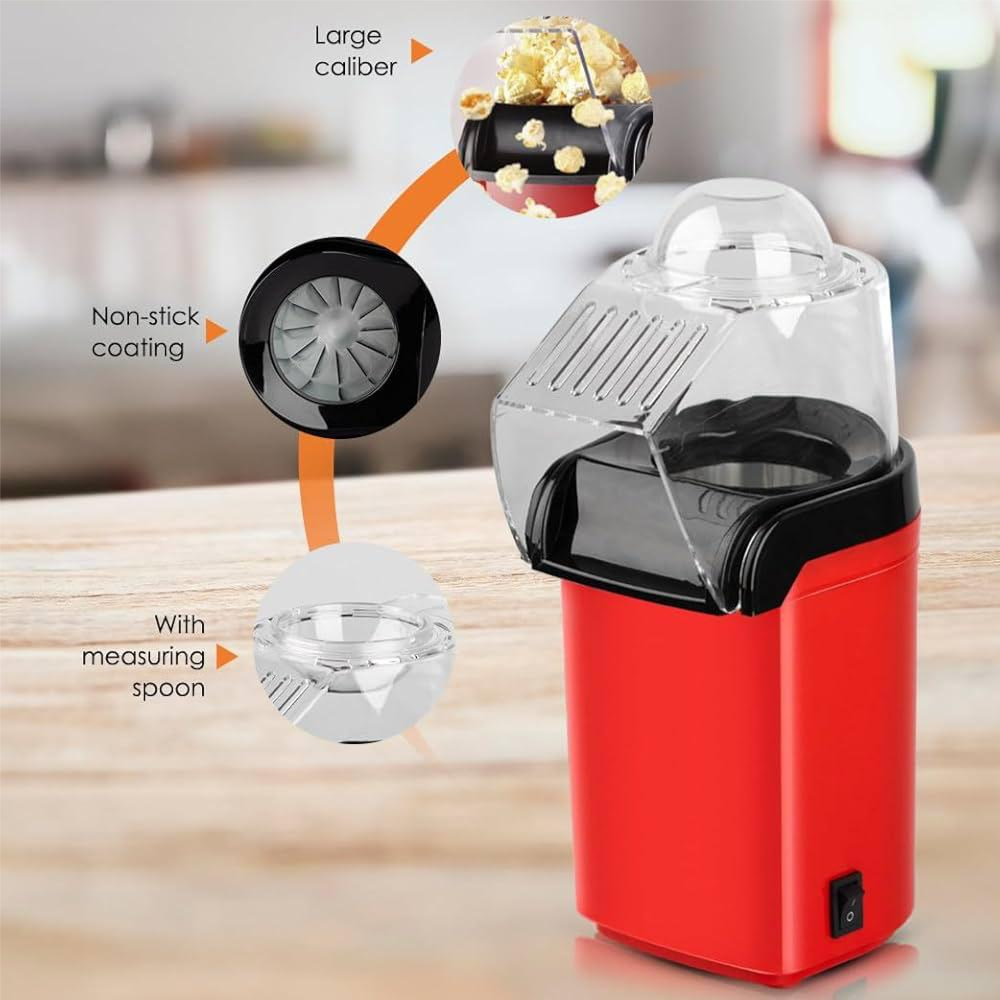 Raf Portable Hot Air Popcorn Maker Machine 1200W