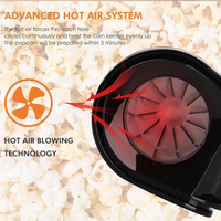 Raf Portable Hot Air Popcorn Maker Machine 1200W