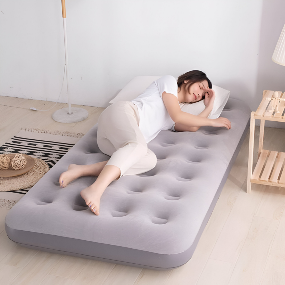 Inflatable Bed Single Size Grey - Grey
