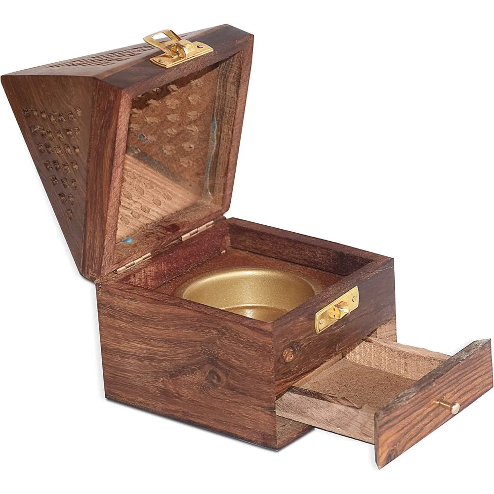 Bakhoor Burner Wooden Medium 7128