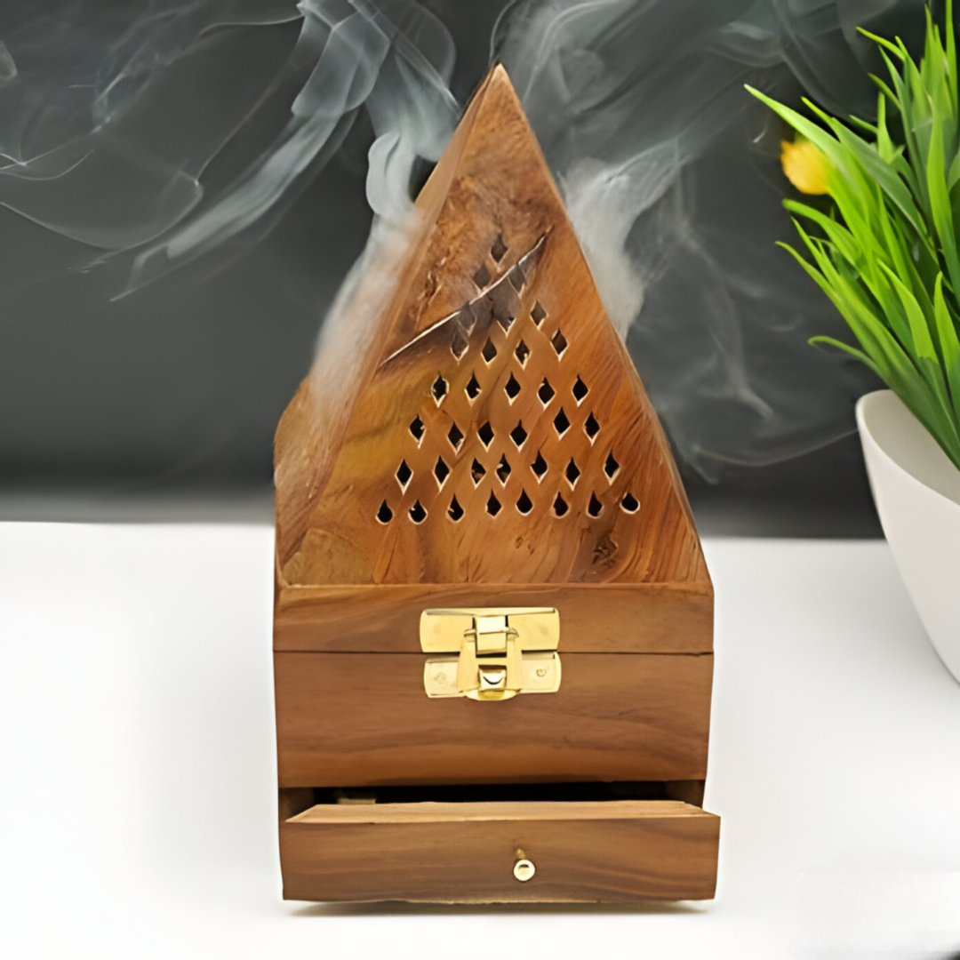 Bakhoor Burner Wooden Large -7128