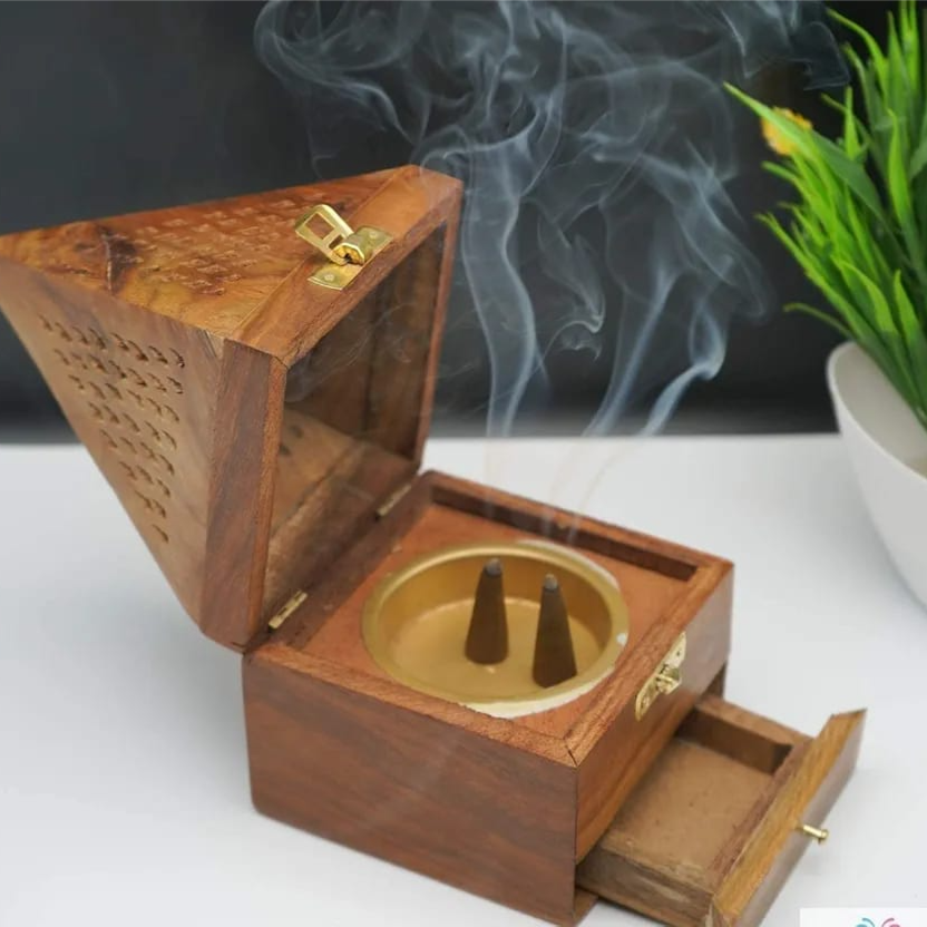 Bakhoor Burner Wooden Large -7128