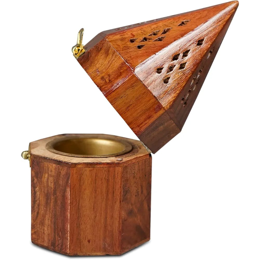 Hexagonal Wooden Burner 7153/L